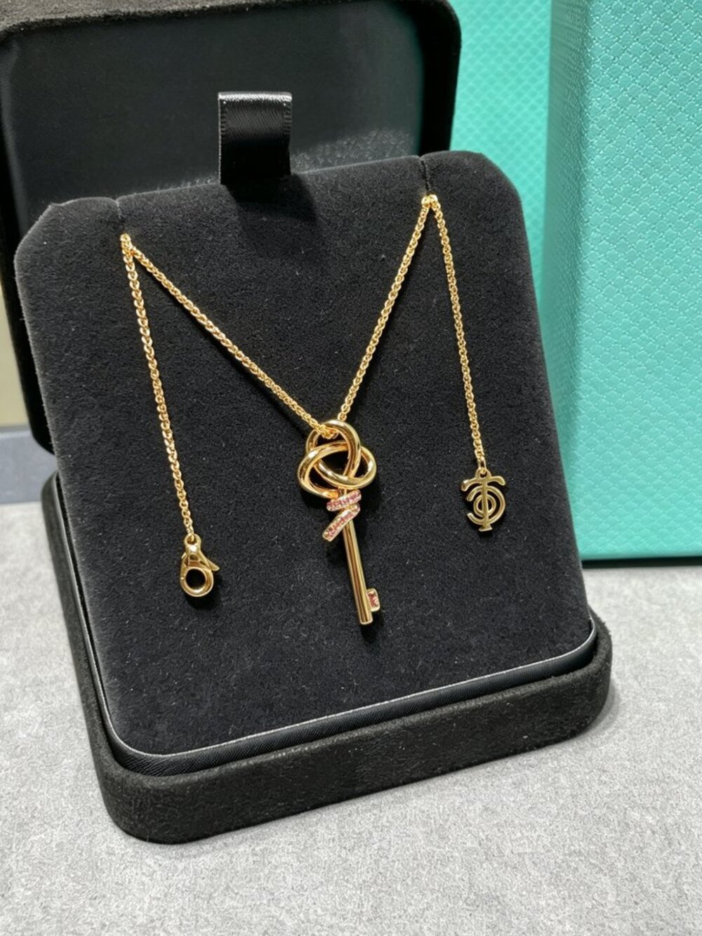 TF Key Charm Pendant Necklace